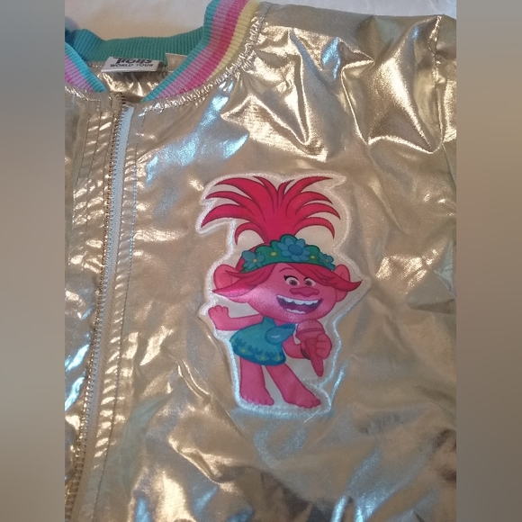 Trolls World Tour Metallic Patchwork Bomber Jacket - Picture 4 of 8
